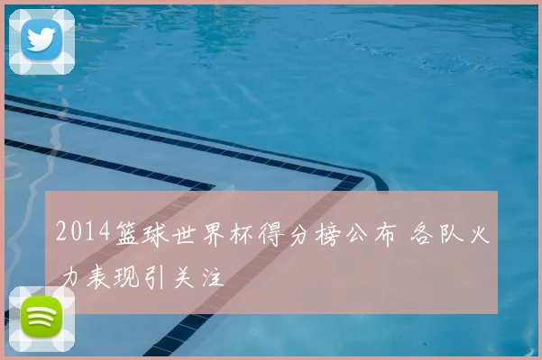 2014篮球世界杯得分榜公布 各队火力表现引关注